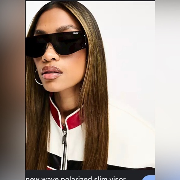 Quay Australia Unisex black New Wave 45mm Shield Polarized‎ Sunglasses new - Picture 8 of 8